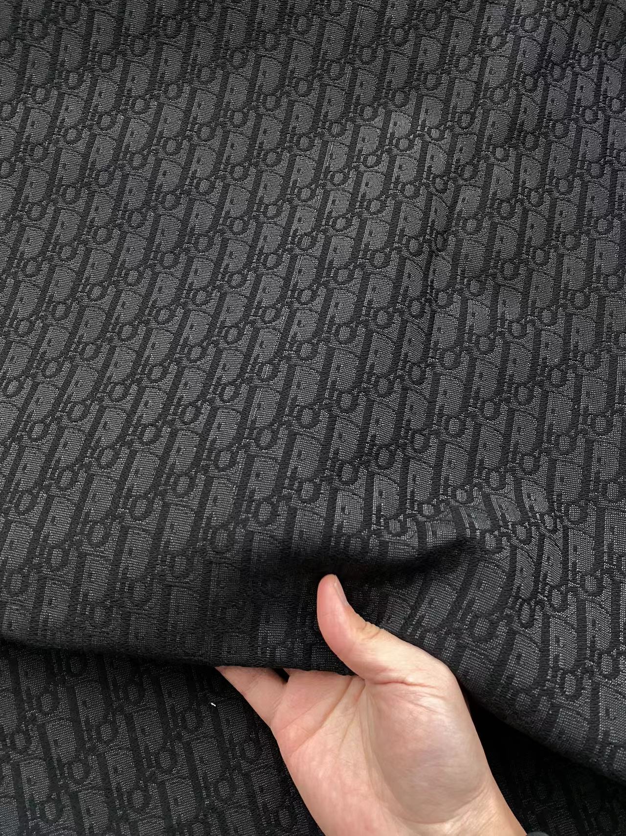 Black Dior Fabric for Custom Shoes DIY Crafts Sewing Project