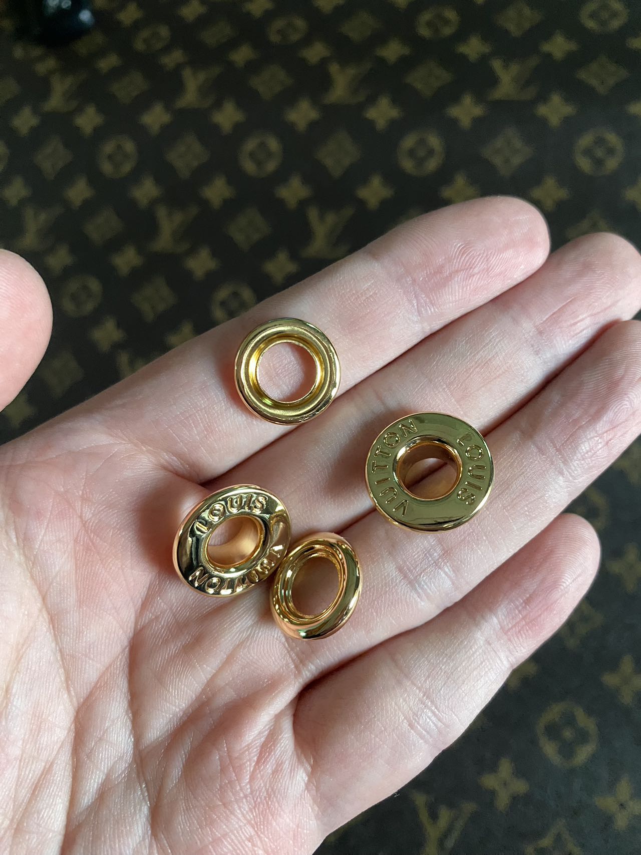Golden LV Louis Vuitton Eyelet Bag Accessory for Custom Bag Repair DIY