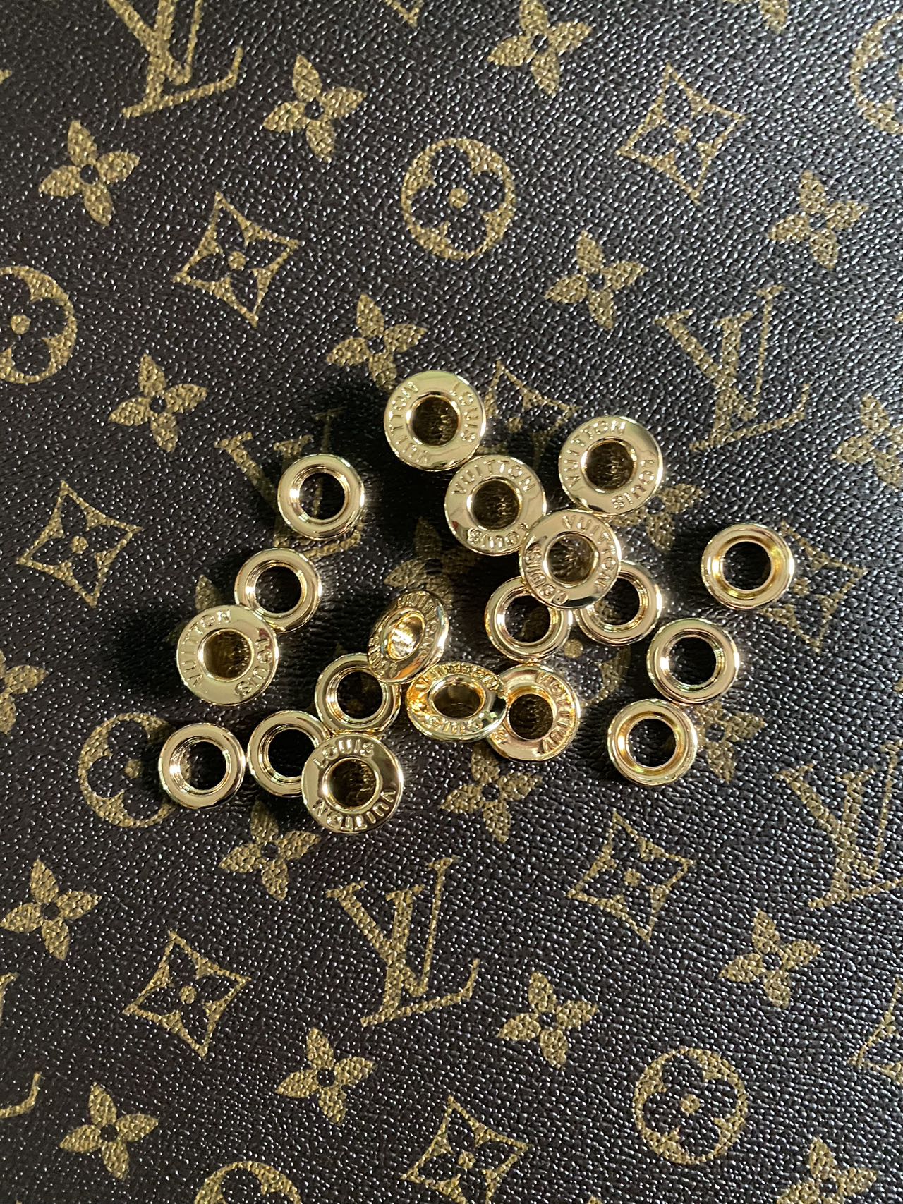 Golden LV Louis Vuitton Eyelet Bag Accessory for Custom Bag Repair DIY