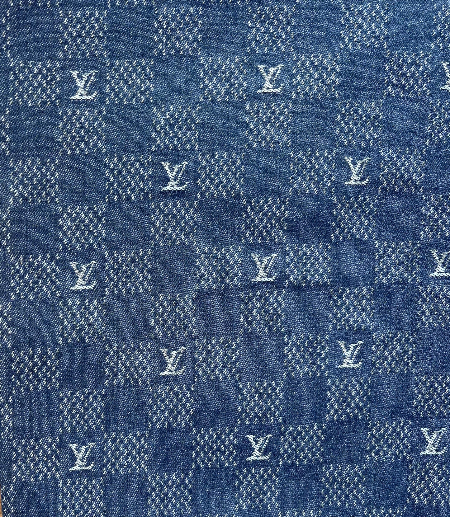 Dark Blue Denim LV Fabric