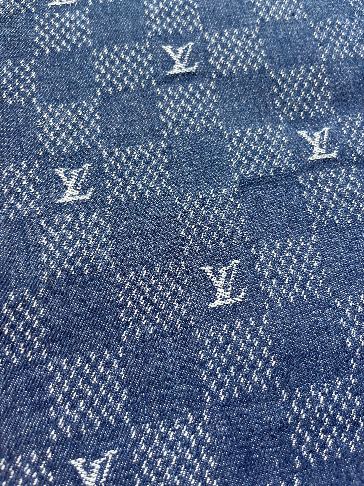 Dark Blue Denim LV Fabric