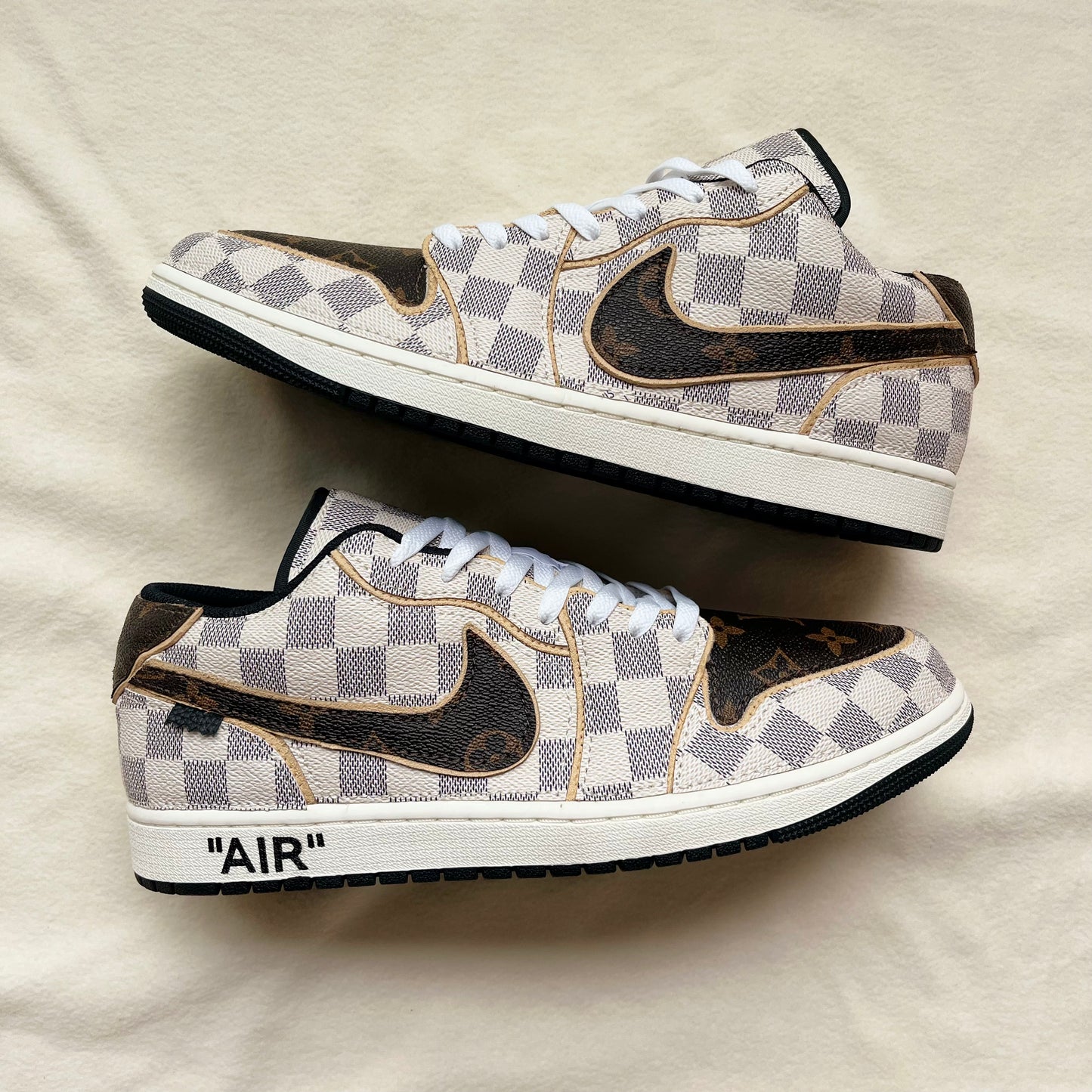 Full LV Leather Jordan Low Custom Sneaker for Man