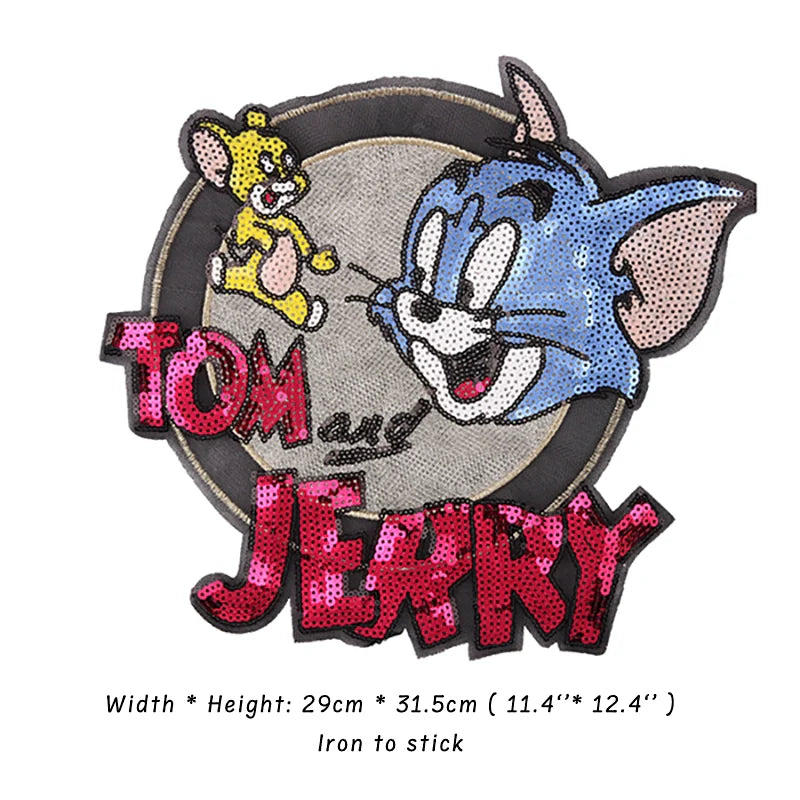 Tom and Jerry Clothing Custom Embroidery Patch for DIY Sewing Project