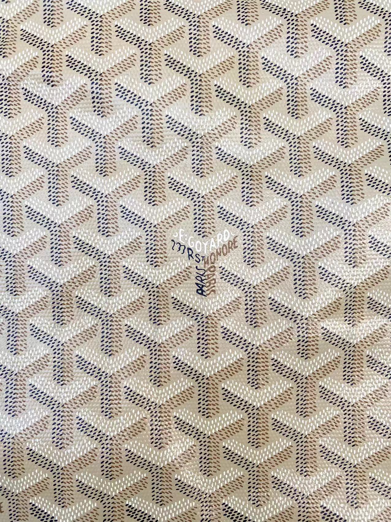 Cream Goyard Canvas Leather Fabric Original Quality for Custom DIY Goyard Bag Sewing