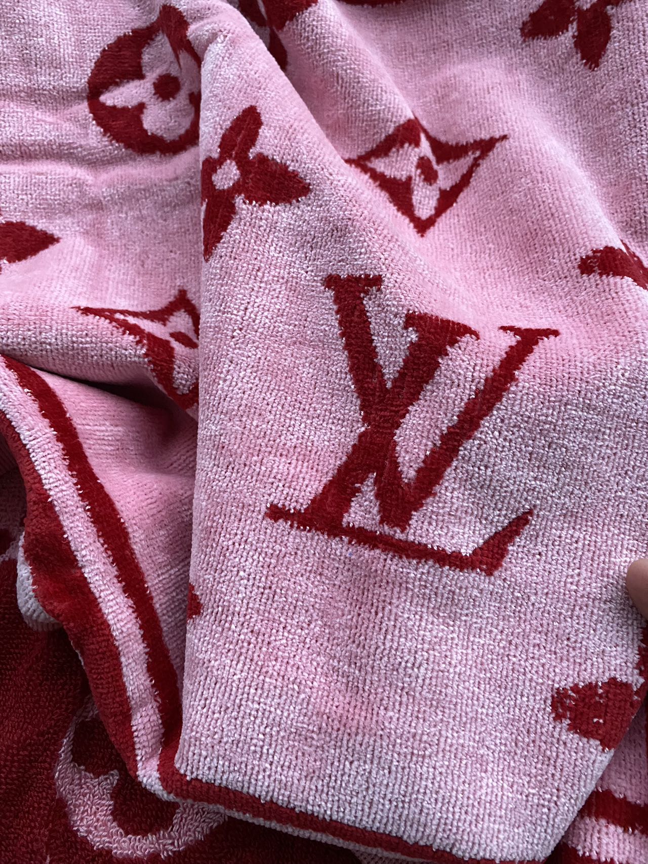 Pink Louis Vuitton Beach Towel for Custom Clothing Project Tailor Made