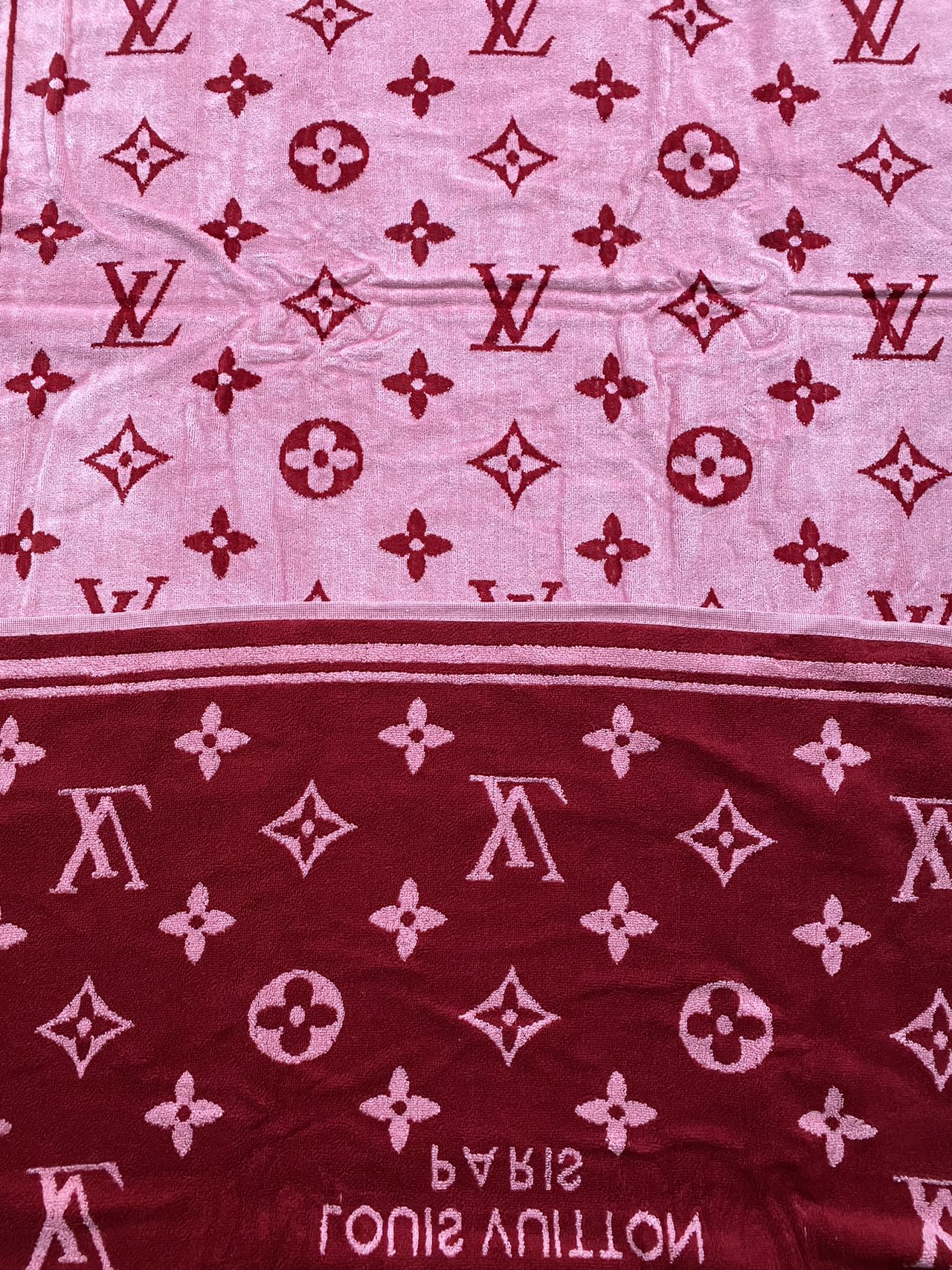 Pink Louis Vuitton Beach Towel for Custom Clothing Project Tailor Made