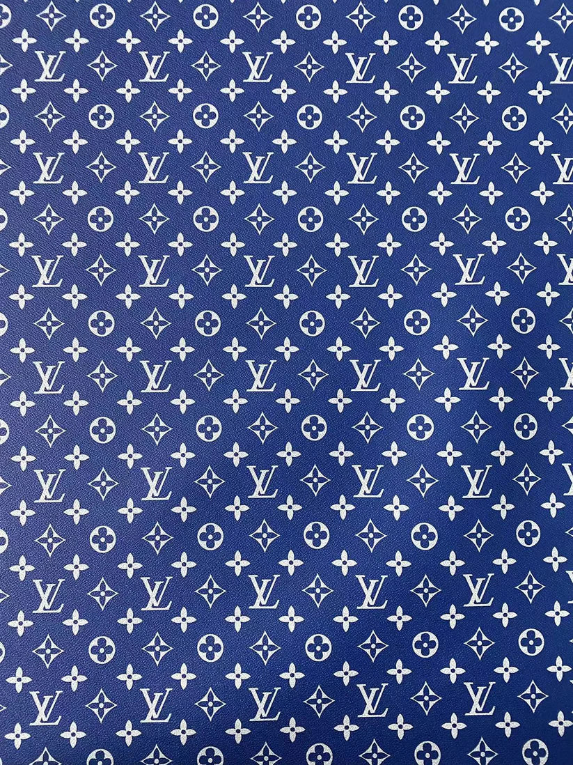 Blue Louis Vuitton Pharrell Williams Monogram Faux Leather for Shoe Custom
