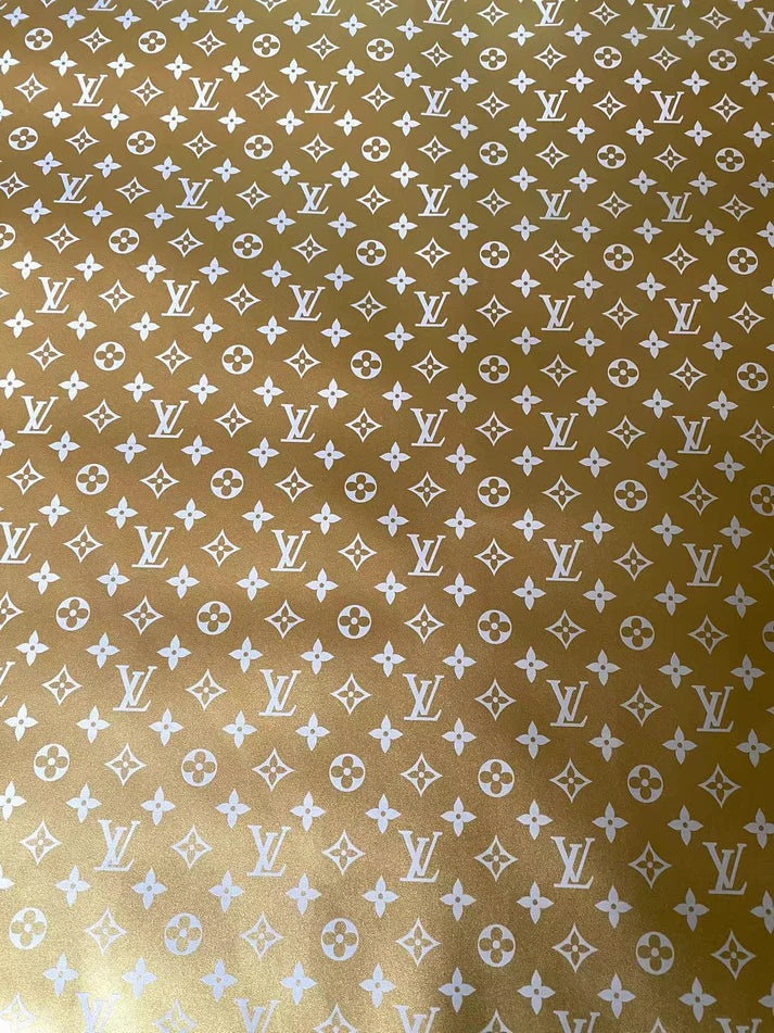 Golden Metallic Louis Vuitton Leather Sheet for Bag