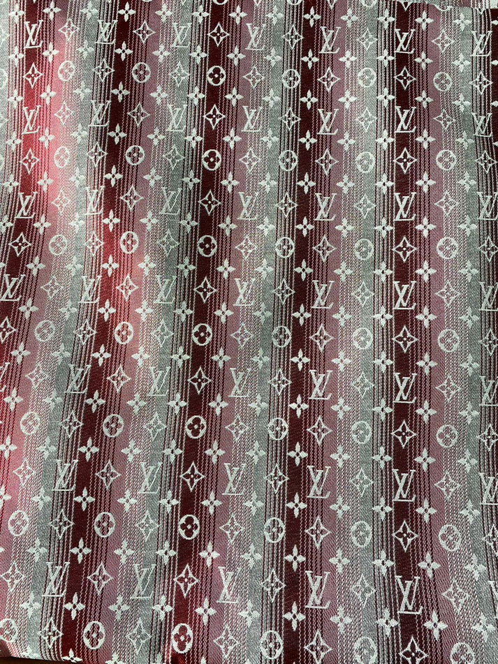 Red Stripe Louis Vuitton Bespoke Suit Fabric