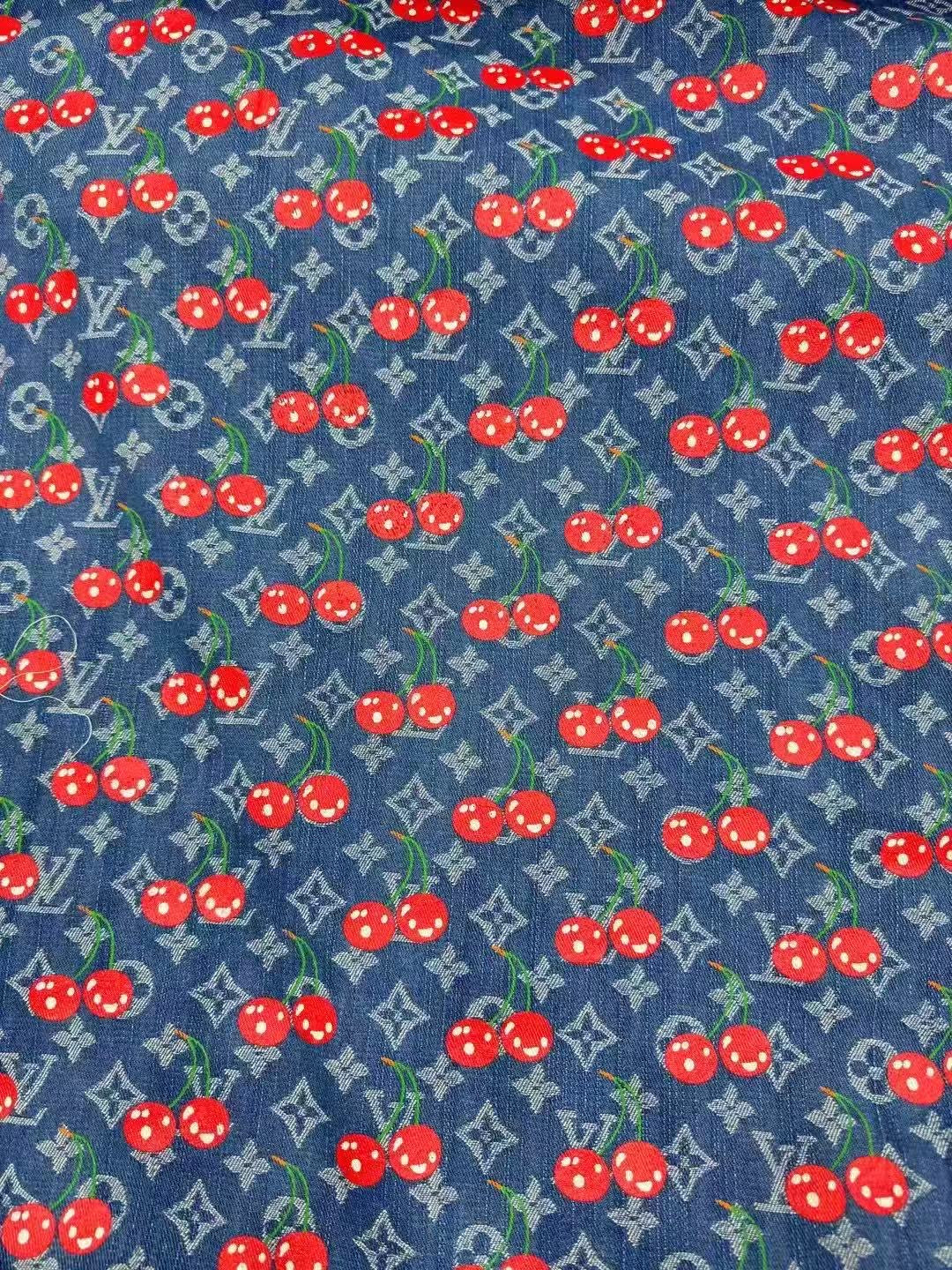 New Louis Vuitton Bag LV Denim Cherry Fabric