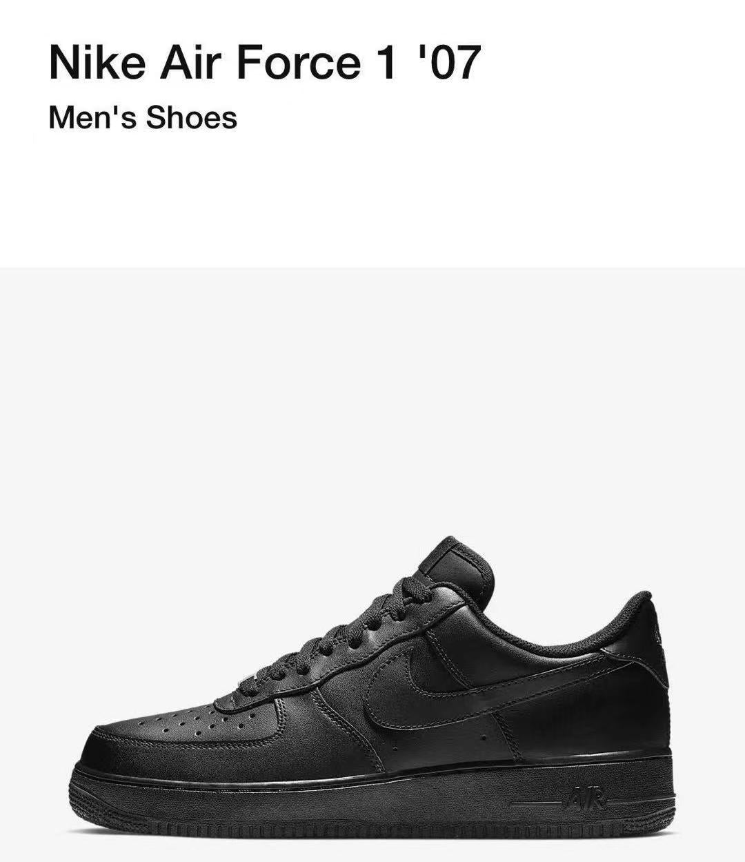Black Dior Leather Air Force One Custom Sneaker for Man