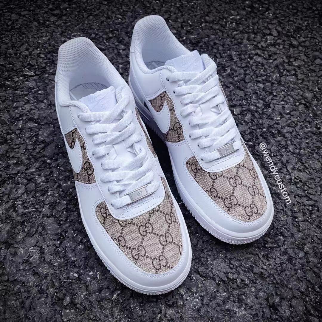 Classic Gucci Beautiful DIY Air Force One Custom Shoes Sneakers for Woman