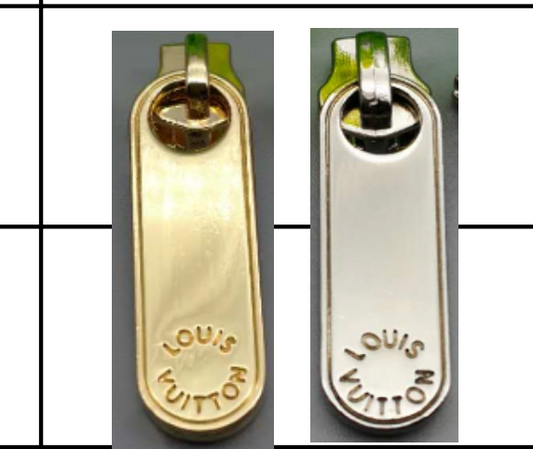 Gold LV Logo Zipper