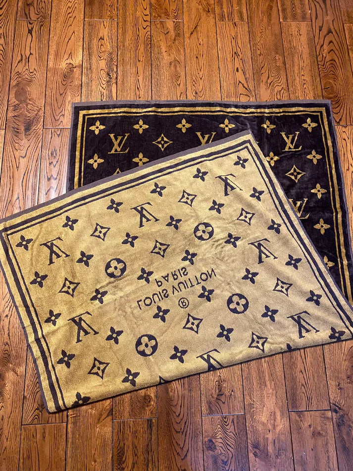 Classic Brown Louis Vuitton Beach Towel