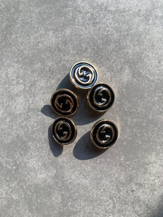 Vintage Black Gucci Button for Handmade DIY Sewing