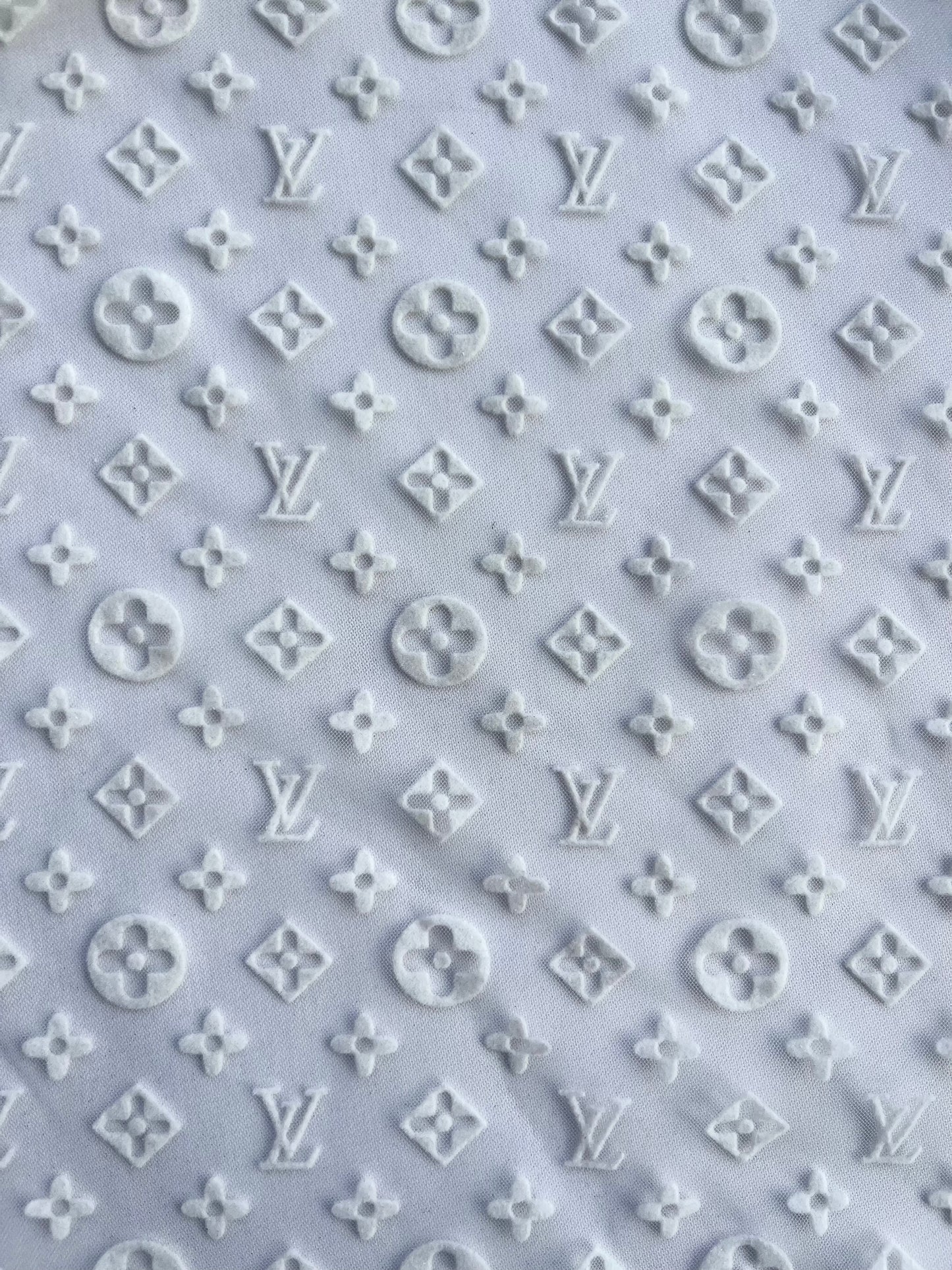 White Louis Vuitton LV Lace Fabric
