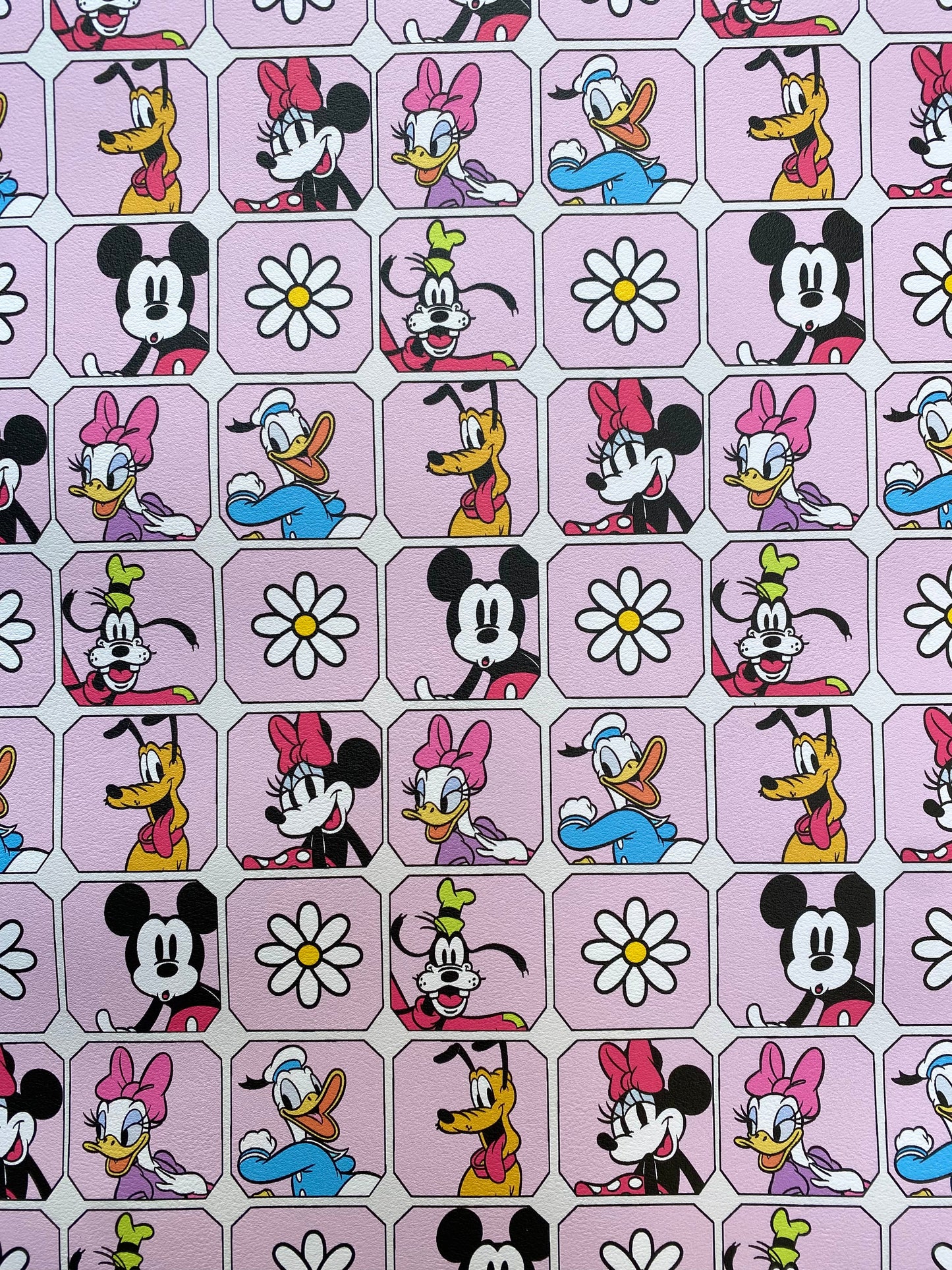 Mickey Mouse Cartoon Faux Leather Vinyl for Bag Making