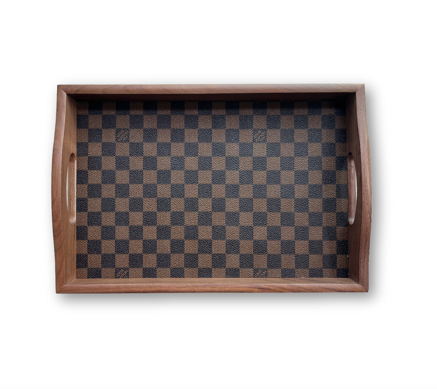 LV Damier Check Wooden Tray