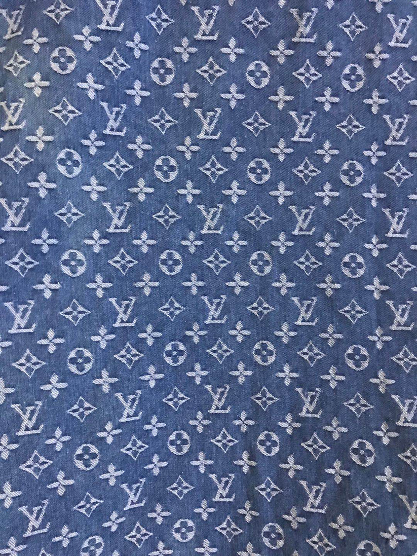 LV Denim Woven Fabric for Sewing Handmde Custom Sneakers