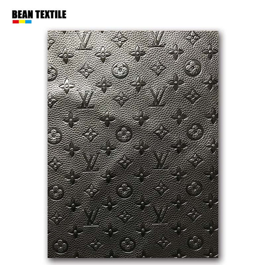 Black embossed Louis Vuitton Custom DIY Bag Leather Sofa Leather Furniture Upholstery