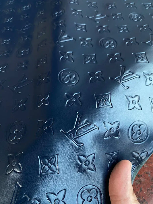 Navy Louis Vuitton Napa Leather for Car Seat Upholstery