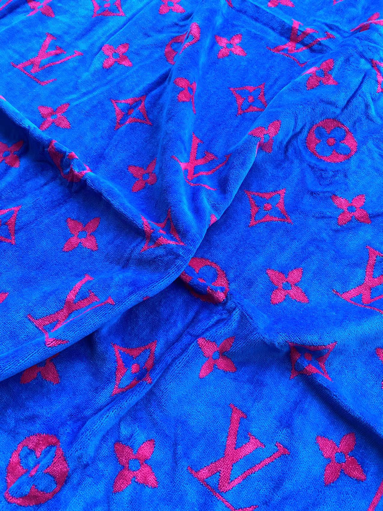 New Blue Louis Vuitton Beach Beach Towel