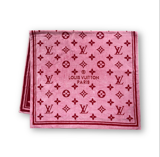 Pink Louis Vuitton Beach Towel for Custom Clothing Project Tailor Made