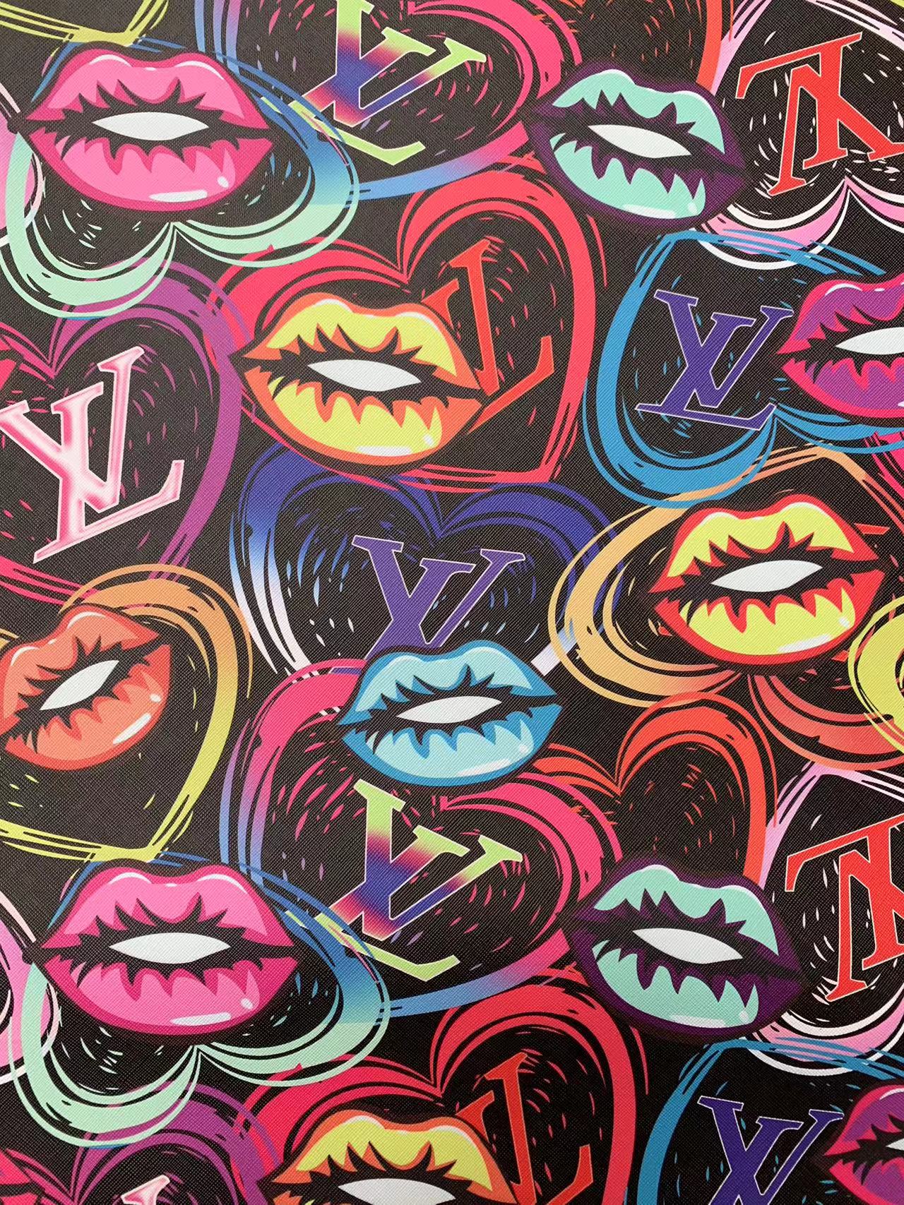 New Trending LV Lips Designer Vinyl for DIY Crafts Handmade Sneakers