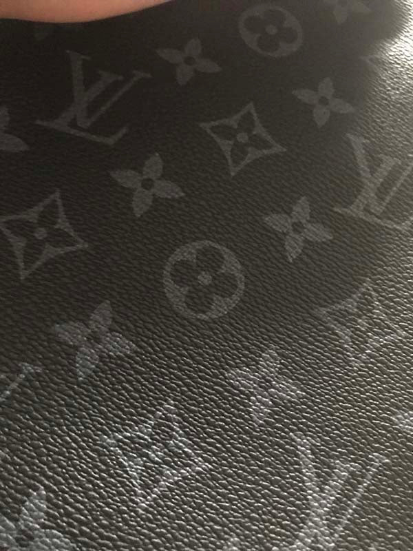 Classic black grey Louis Vuitton LV Designer Leather custom leather fabric for bag leather, sofa leather