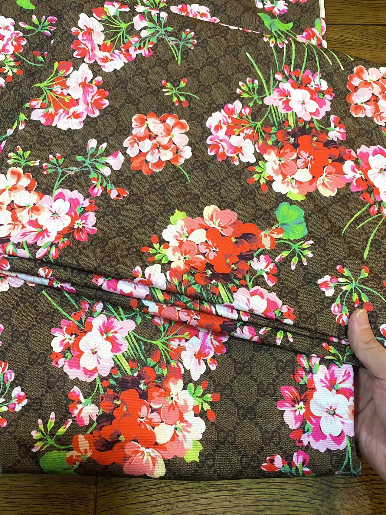 Classic Gucci Flower Summer Cotton Fabric for Handmade DIY Crafts Clothing