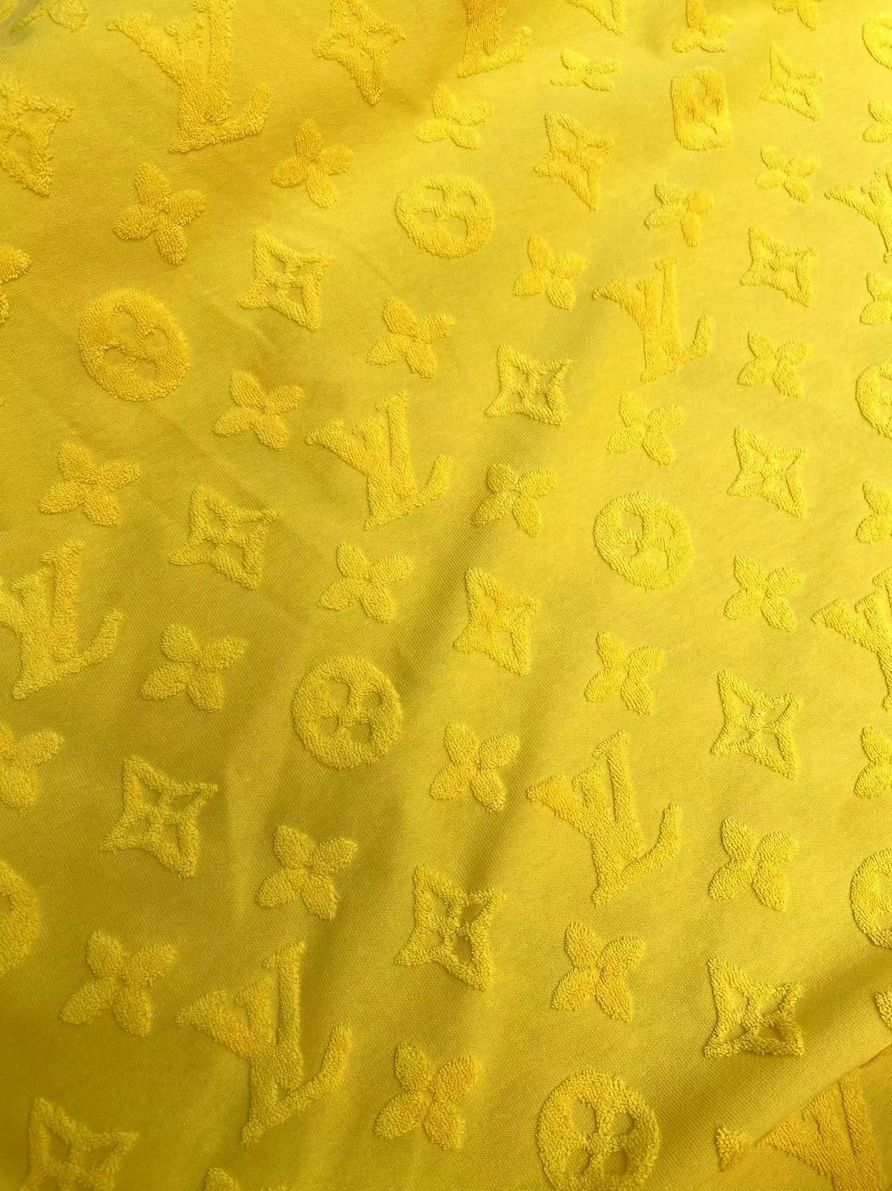 Cotton Terry Fabric LV Banana Yellow Comfortable Soft Clothing Fabric For DIY Handmade