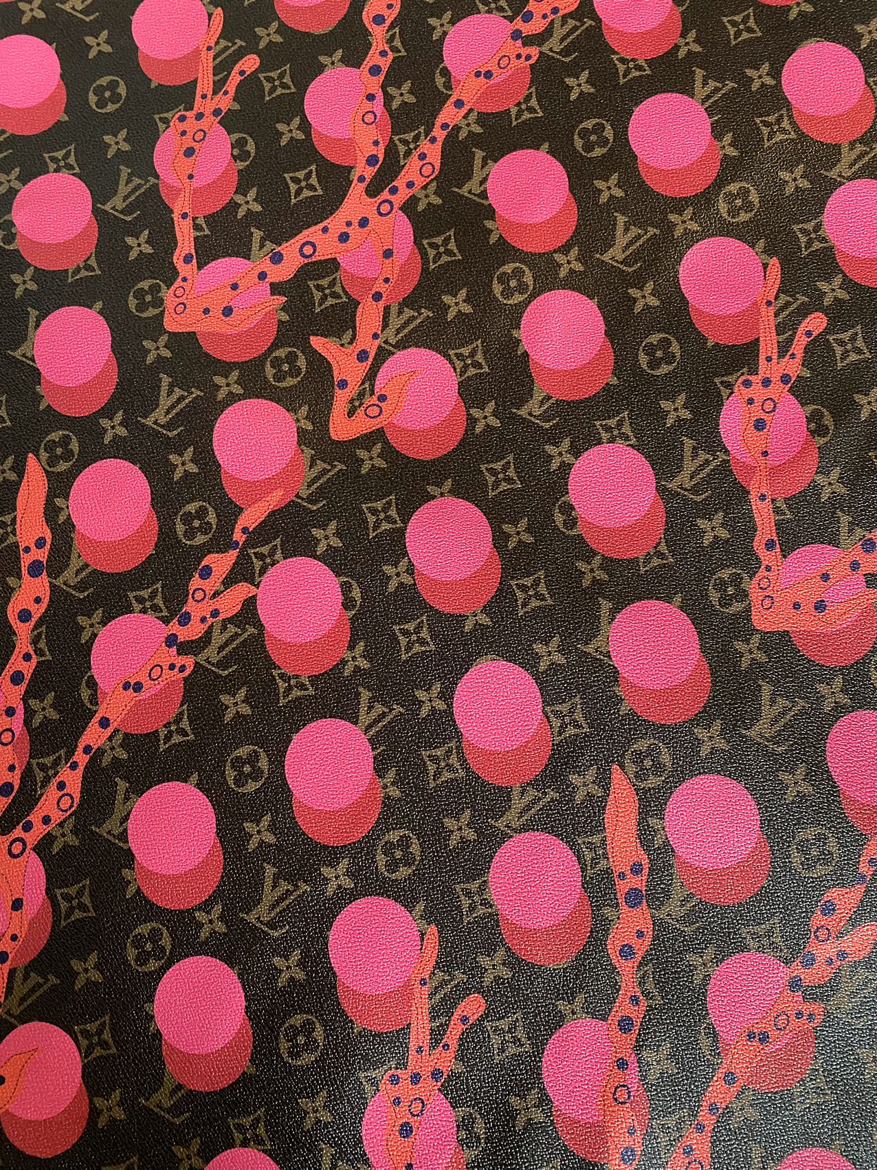 Louis Vuitton Yayoi Kusama Leather Materials for Handmade Custom Bag Sewing Upholstery