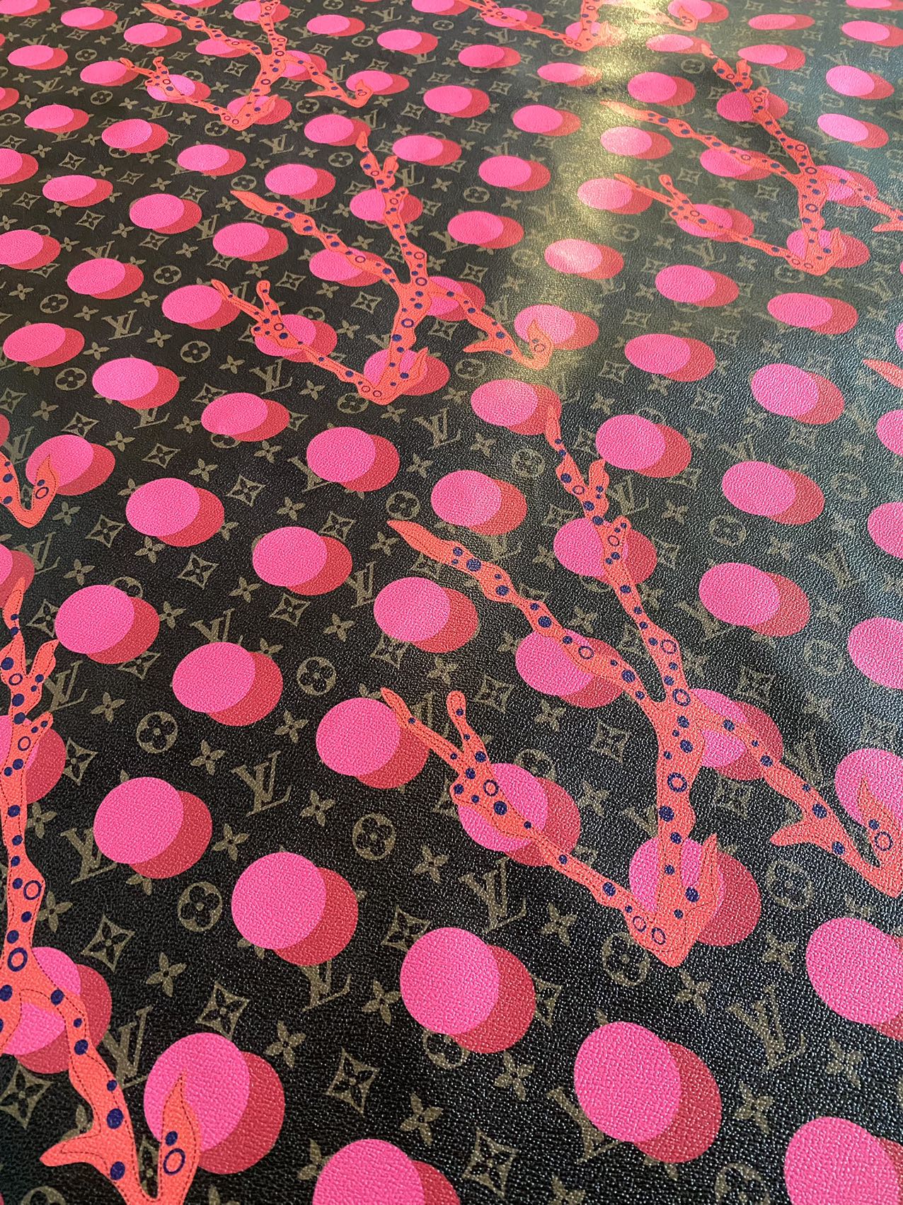 Louis Vuitton Yayoi Kusama Leather Materials for Handmade Custom Bag Sewing Upholstery