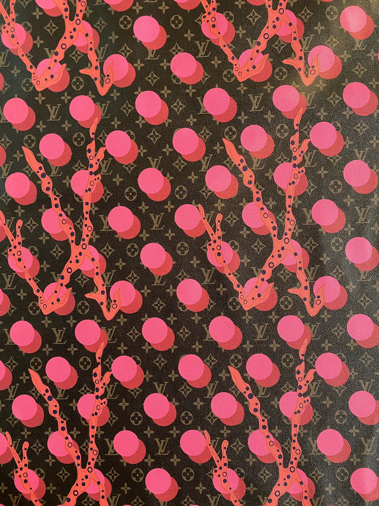 Louis Vuitton Yayoi Kusama Leather Materials for Handmade Custom Bag Sewing Upholstery