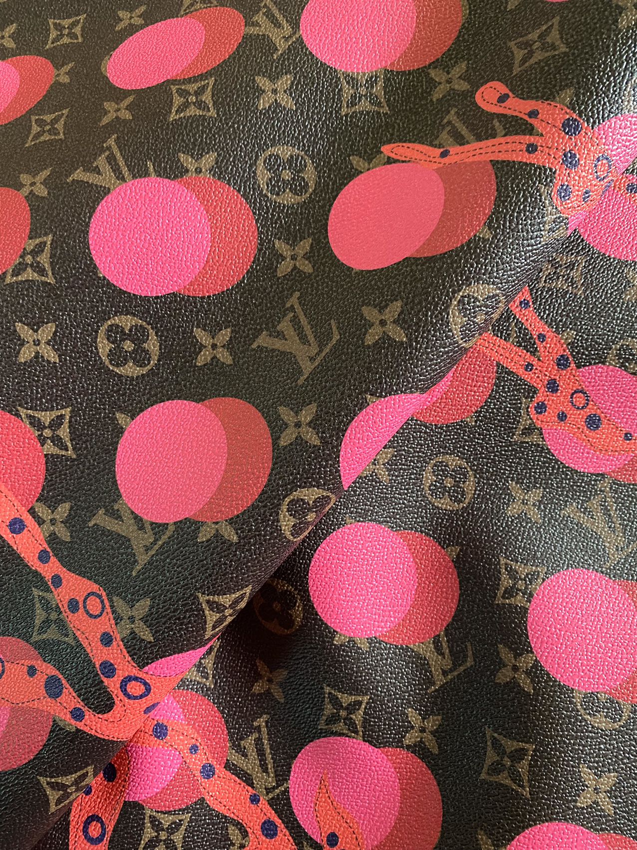 Louis Vuitton Yayoi Kusama Leather Materials for Handmade Custom Bag Sewing Upholstery