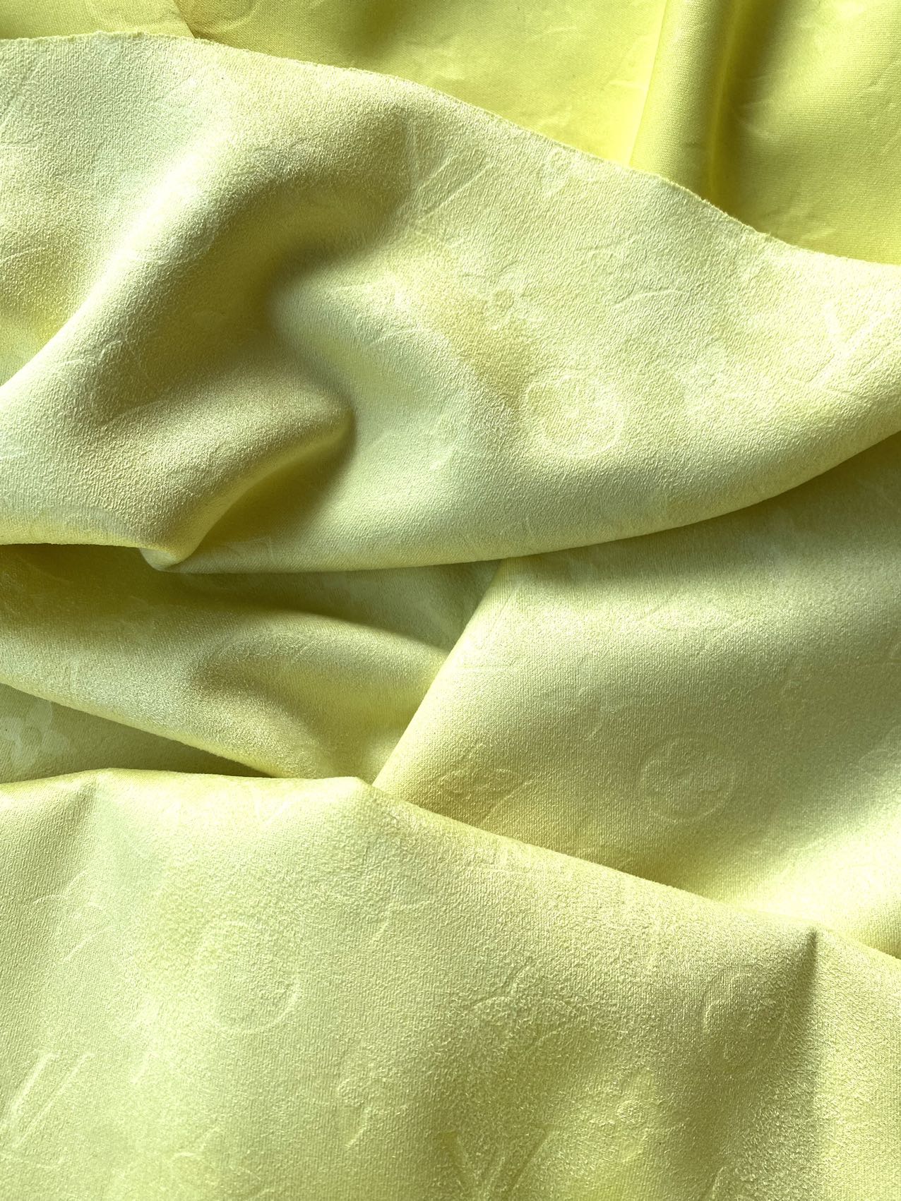 Luxury Yellow Warm Suede Louis Vuitton Fabric for Handmade Custom DIY Clothing