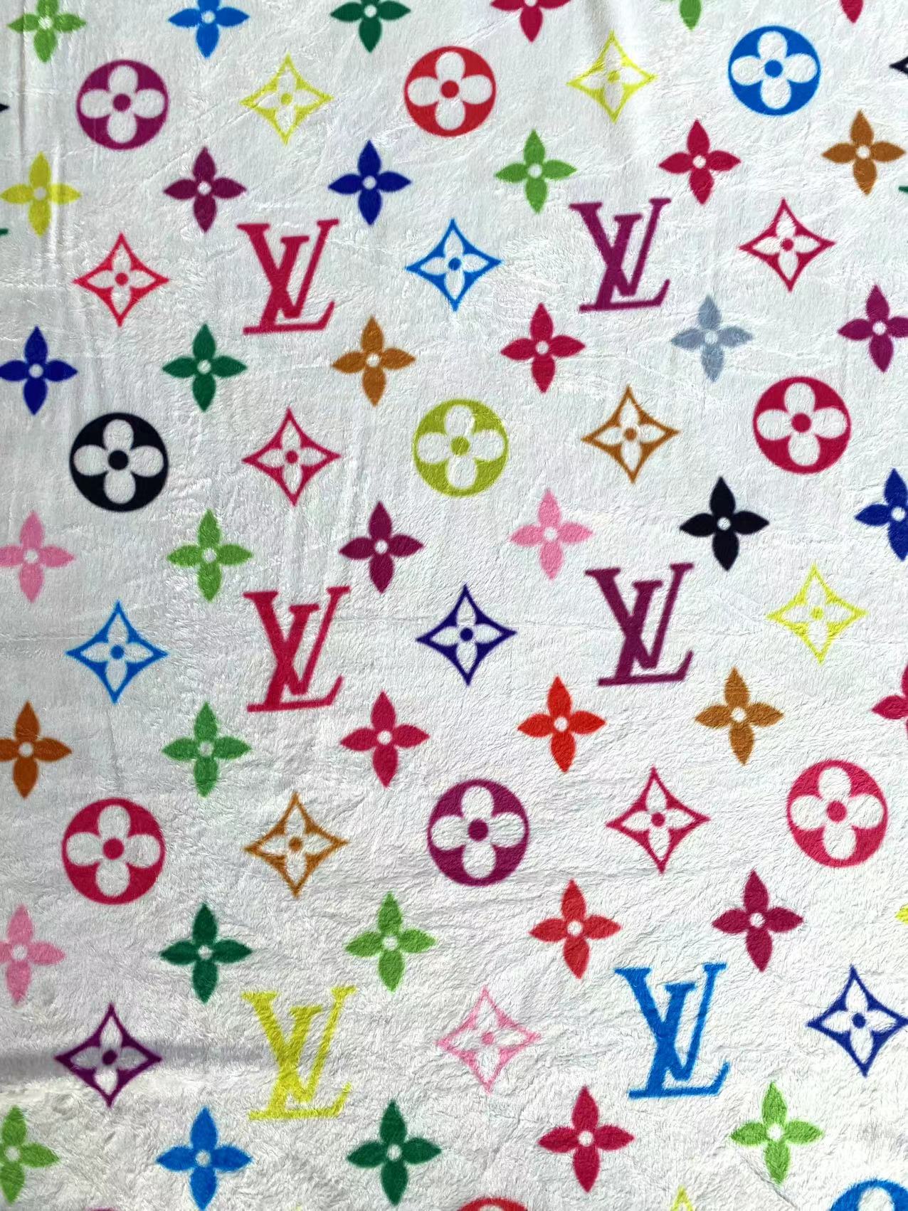 Colorful Takashi Murakami Louis Vuitton Flannel Fabric for Custom Sneakers Timberland