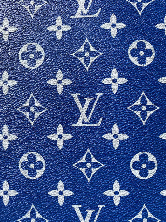 Blue Louis Vuitton Pharrell Williams Monogram Faux Leather for Shoe Custom