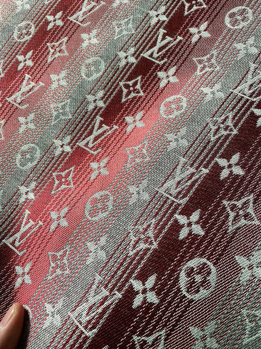 Red Stripe Louis Vuitton Bespoke Suit Fabric