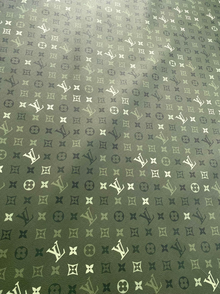 Green Camouflage Louis Vuitton Designer Shoe Leather Car Wrap
