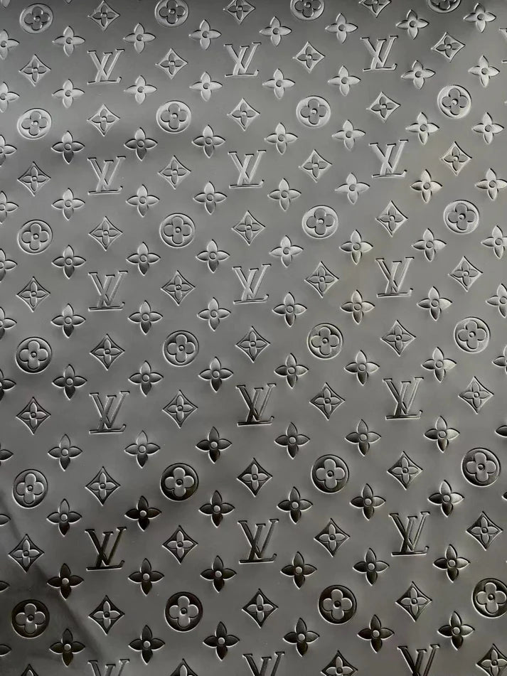Matte Frosted Black Louis Vuitton Trainer Shoe Leather For Repair DIY Sewing
