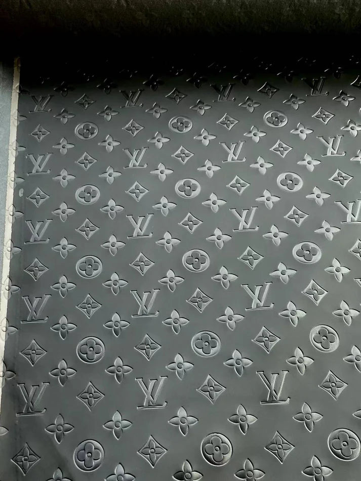 Matte Frosted Black Louis Vuitton Trainer Shoe Leather For Repair DIY Sewing