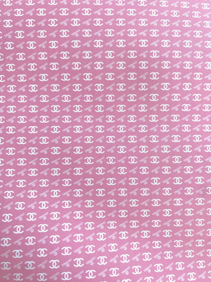Pink Chanel Mini Size Leather for Doll Making Custom Projects