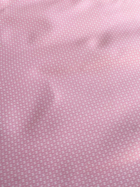 Pink Chanel Mini Size Leather for Doll Making Custom Projects