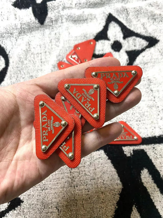 Red Prada Badge Metal Handmade Accessory