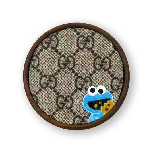 Custom Sesame Street Gucci Wooden Coaster