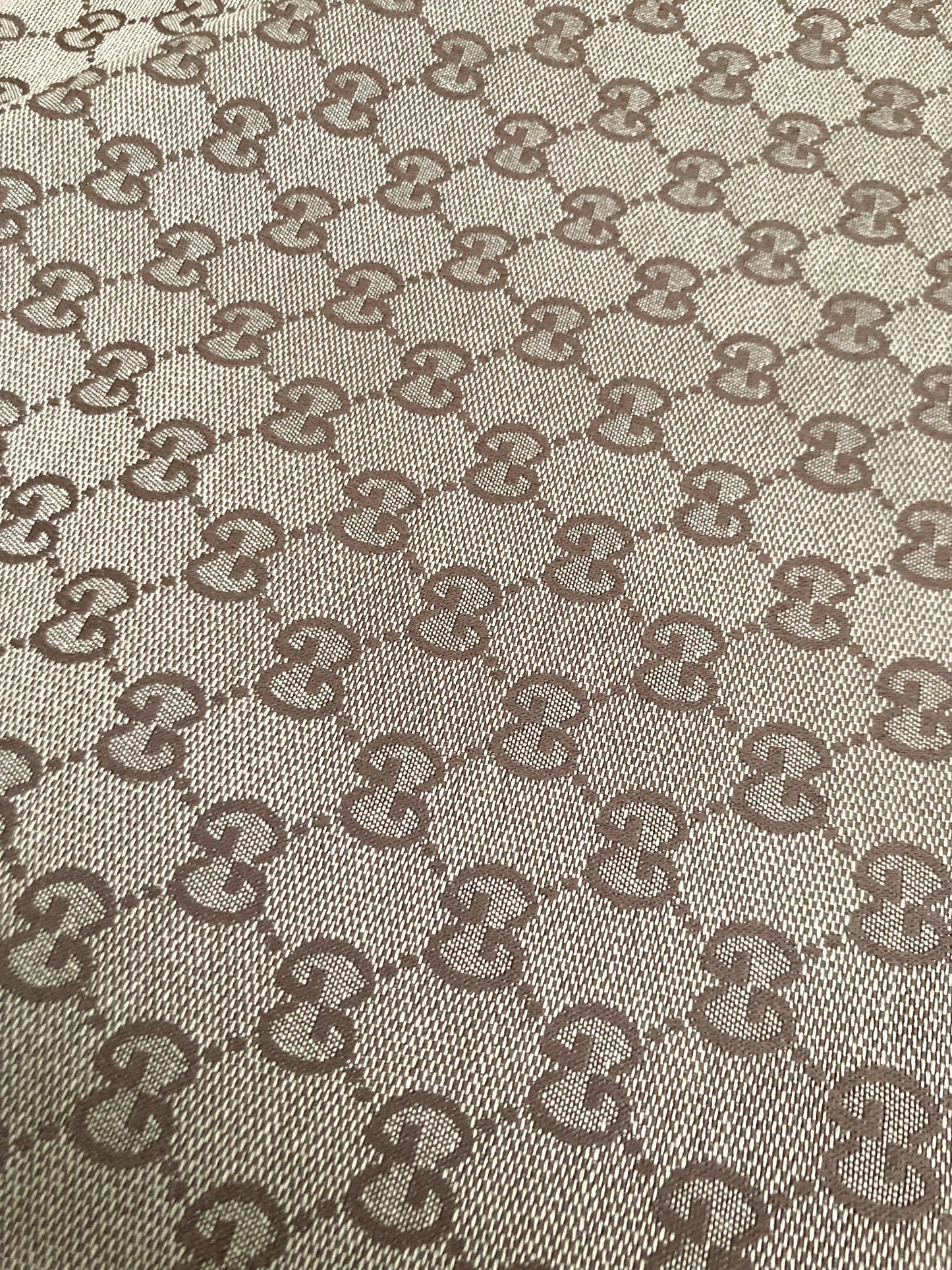 Classic Brown GG Jacquard Designer Fabric for Custom DIY Sewing