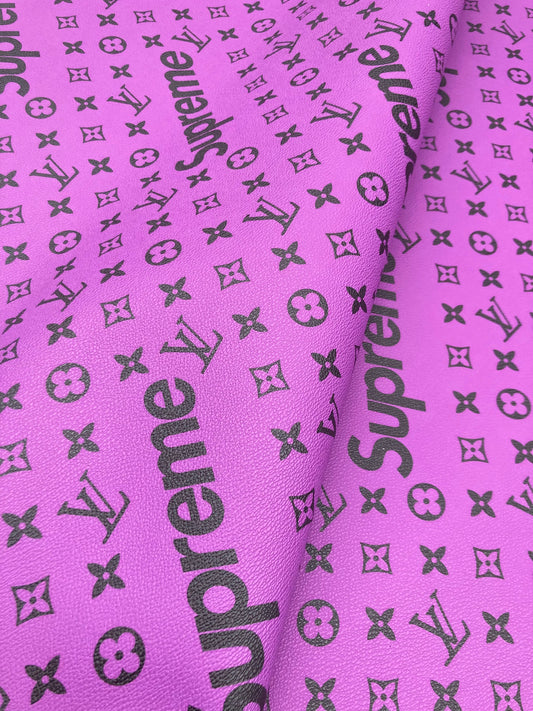 Supreme LV Custom Vinyl Purple for Sneakers DIY Upholstery