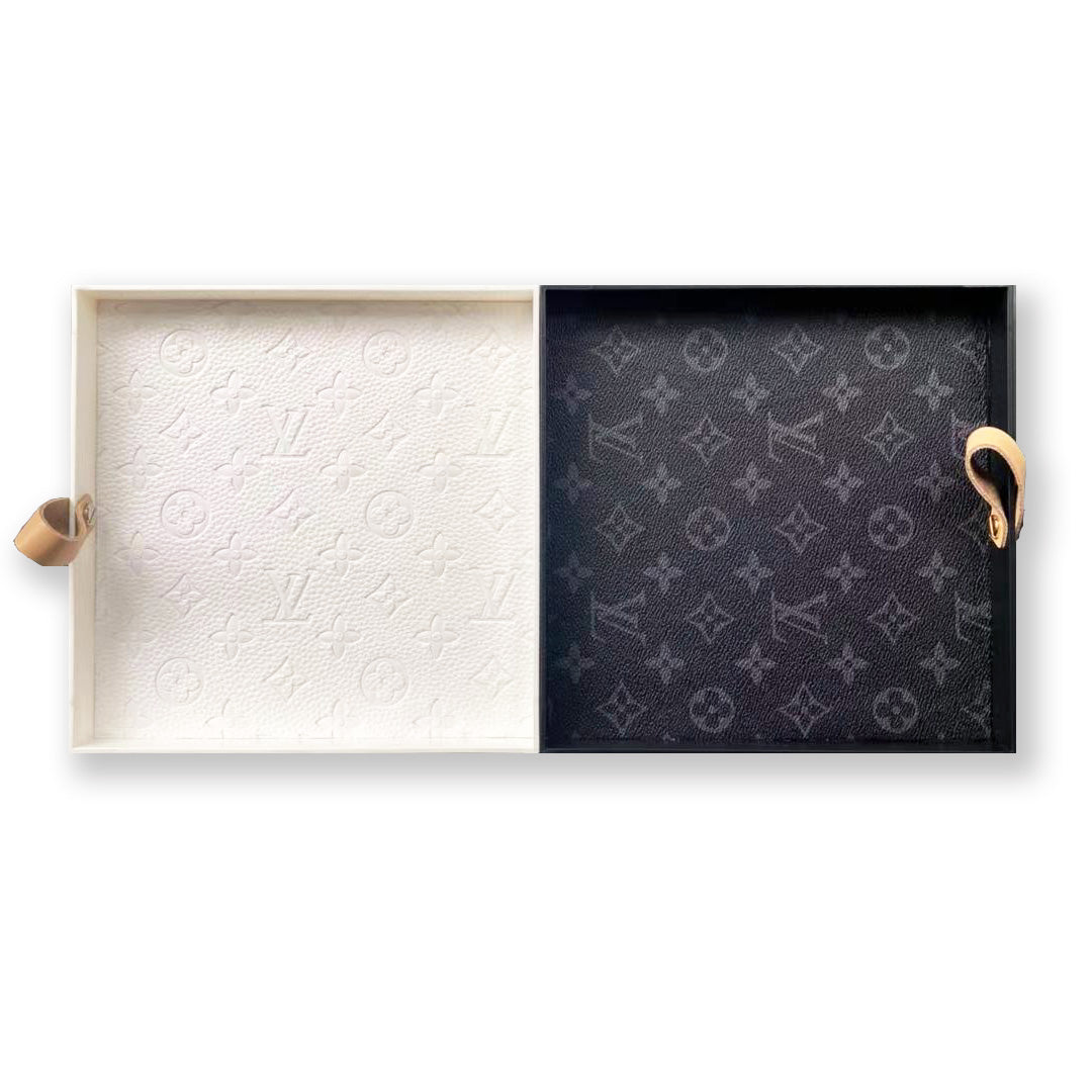 White/Black/Grey LV Square Tray