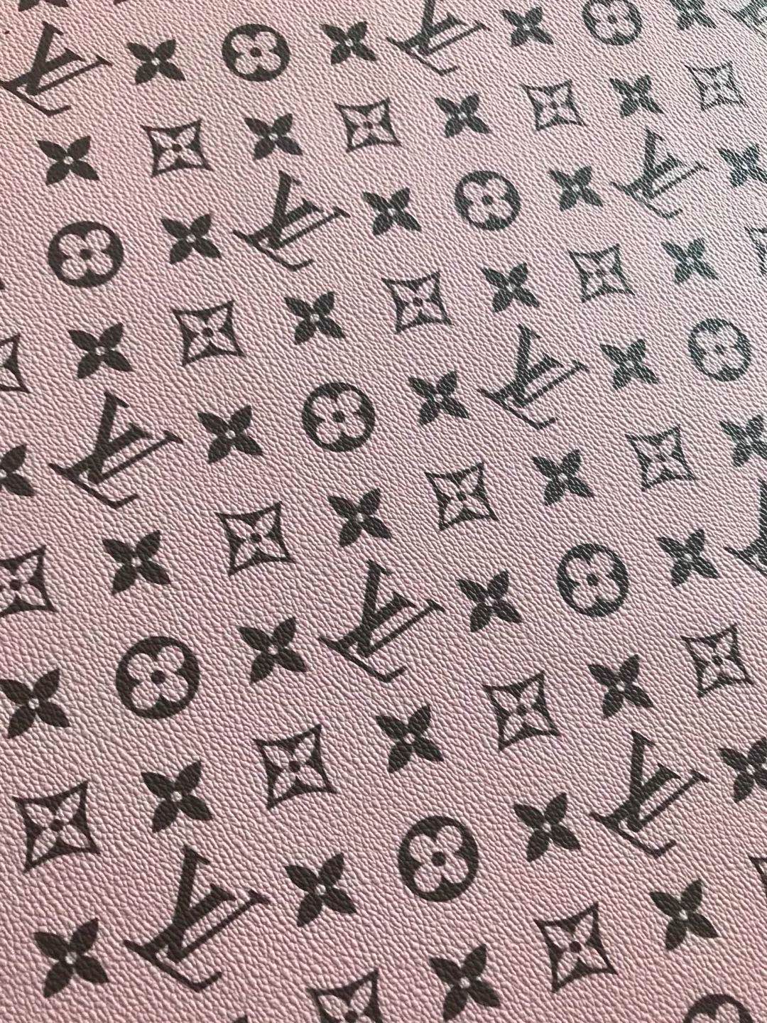 New arrival pink LV leather fabric high quality for bag shoe customs
